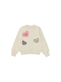 Molo Marge Heart Smiles Sequin Sweatshirt