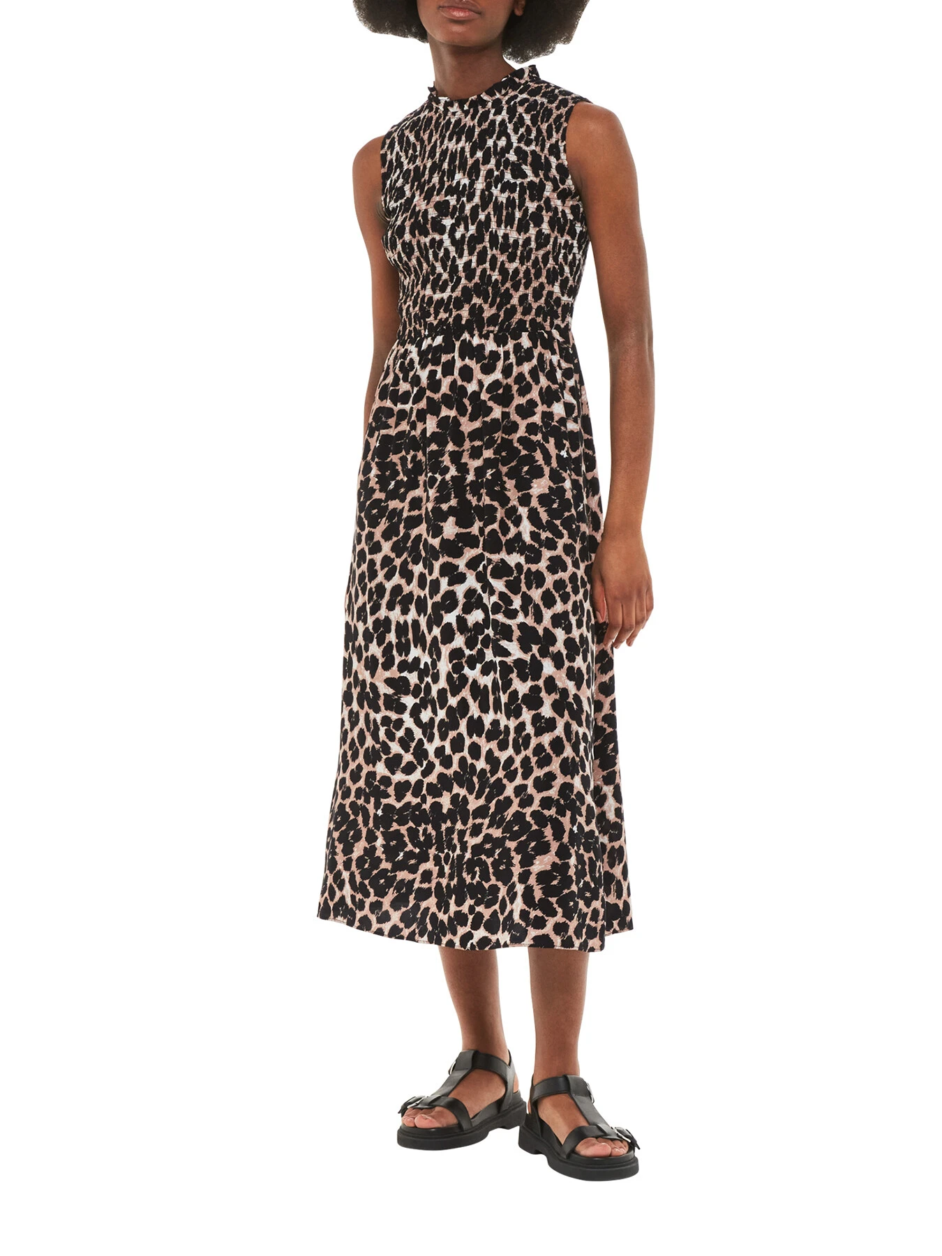 Whistles Heidi Leopard Spot Midi Dress 2 Whistles Heidi Leopard Spot Midi Dress - Image 2