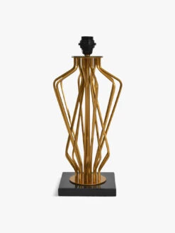 Brass Spindle Mesh Table Lamp Base Only