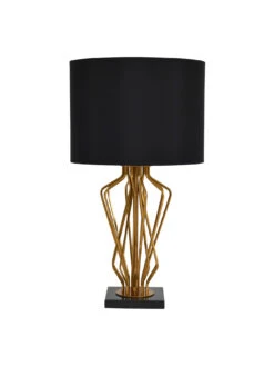 Brass Spindle Mesh Table Lamp Base Only -Lifestyle Shop 5013622271524 2