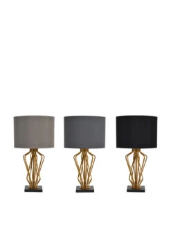 Brass Spindle Mesh Table Lamp Base Only -Lifestyle Shop 5013622271524 3