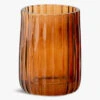 Brown Glass Toothbrush Holder