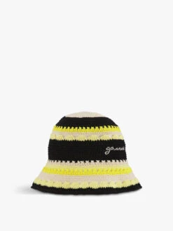 Ganni Cotton Crochet Bucket Hat