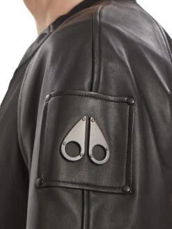 MOOSE KNUCKLES Rouge Park Bomber With Leather Sleeves -Lifestyle Shop A635531 4