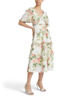 Harlequin Rose Cotton Midaxi Dress -Lifestyle Shop A643409 2