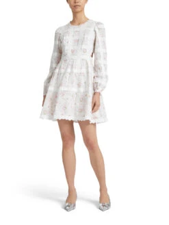 Vintage Ditsy Sophia Long Sleeve Micro Mini Dress -Lifestyle Shop A643414 2