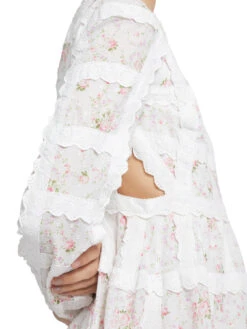 Vintage Ditsy Sophia Long Sleeve Micro Mini Dress -Lifestyle Shop A643414 4