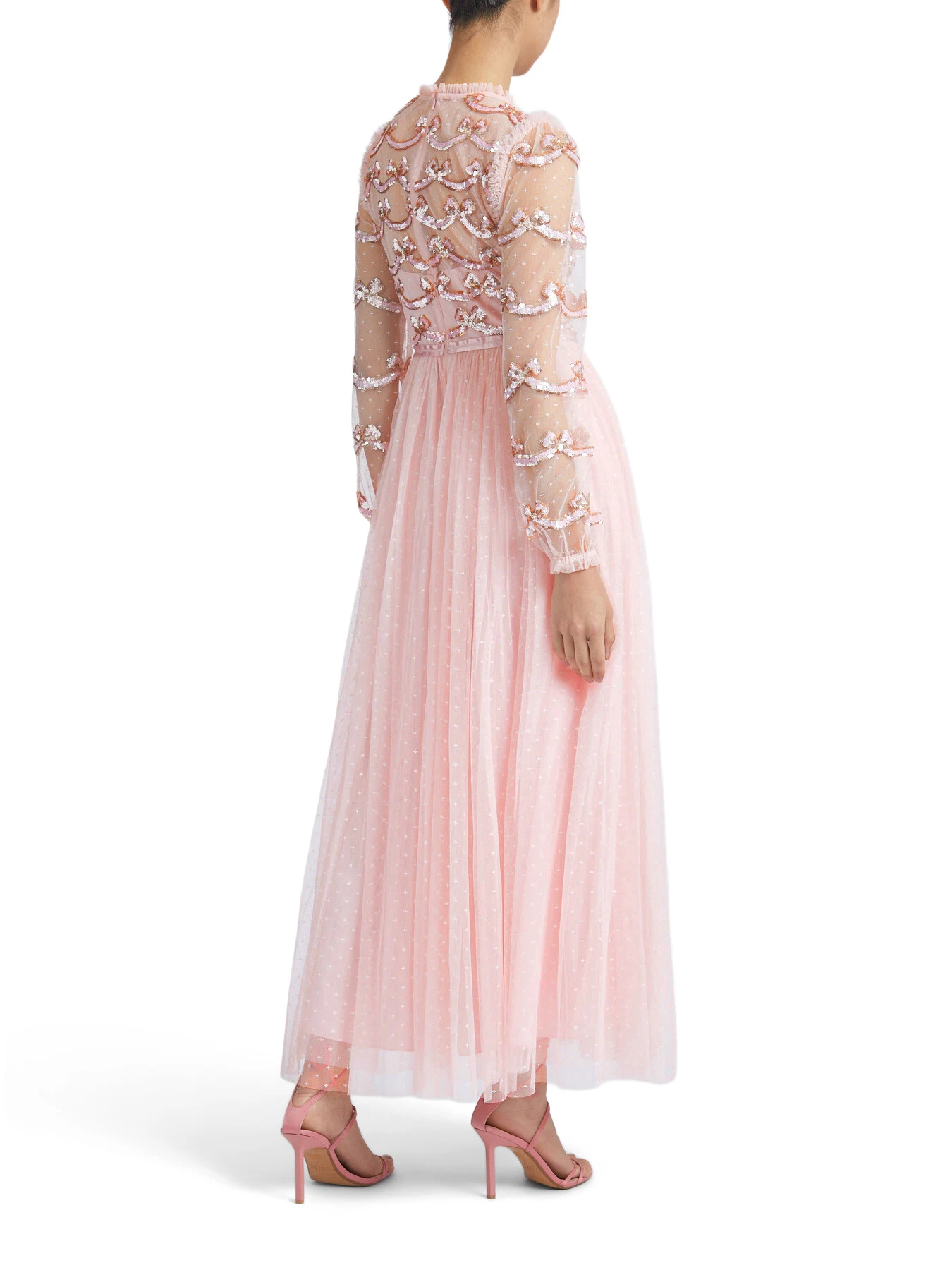 Bow Sequin Bodice Ankle Gown 4 Bow Sequin Bodice Ankle Gown - Image 4