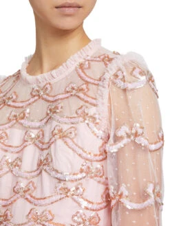 Bow Sequin Bodice Ankle Gown 9 Bow Sequin Bodice Ankle Gown -Lifestyle Shop A643416 4