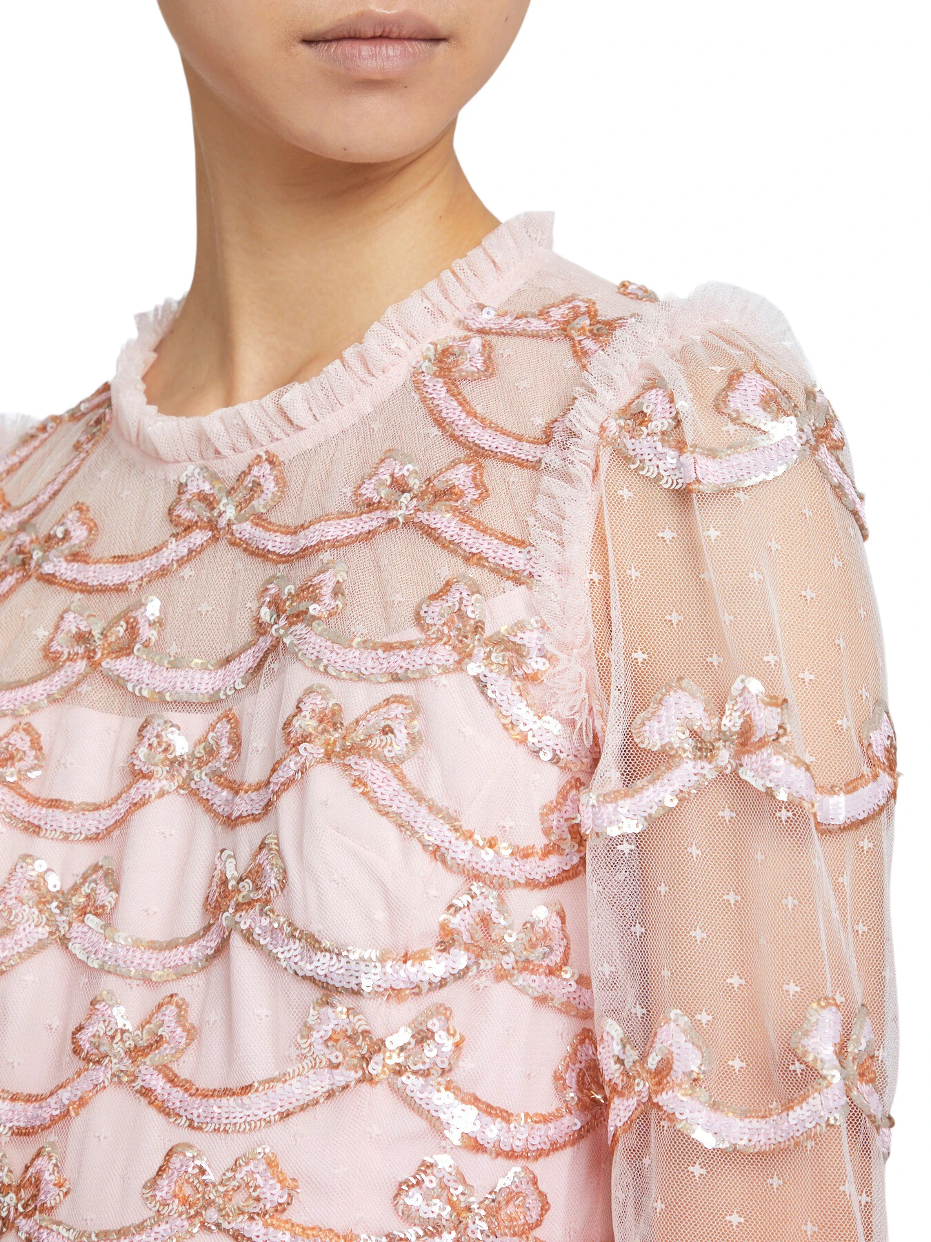 Bow Sequin Bodice Ankle Gown 5 Bow Sequin Bodice Ankle Gown - Image 5