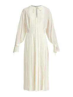 Victoria Beckham Pleated Tea Dress
