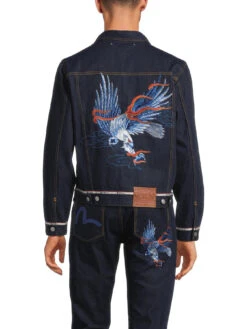 Evisu Seagull & Eagle Emb Denim Jacket -Lifestyle Shop A662666 2