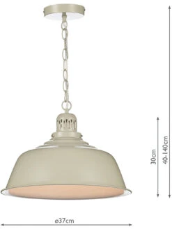 Nantucket 1 Light Pendant In Putty Matt Cream -Lifestyle Shop NAN0133 3