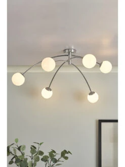 Puglia 6 Light Semi Flush Ceiling Light Polished Chrome -Lifestyle Shop PUG6450 2