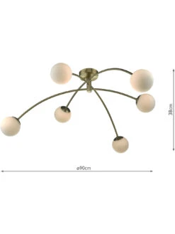 Puglia 6 Light Semi Flush Light -Lifestyle Shop PUG6475 2