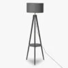 Tripod Floor Lamp With Grey Shade